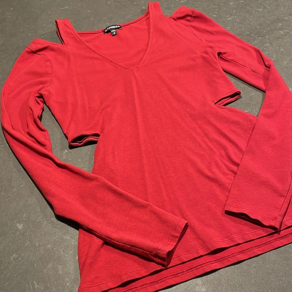 Express Cut Out Long Sleeve Blouse Small